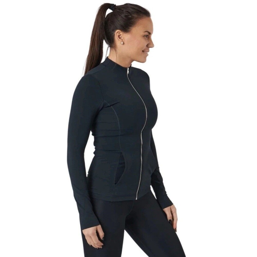 Nike Yoga Luxe Dri-FIT Women's Full-Zip Jacket, Size XS Smoke Gray /Black - Picture 6 of 16